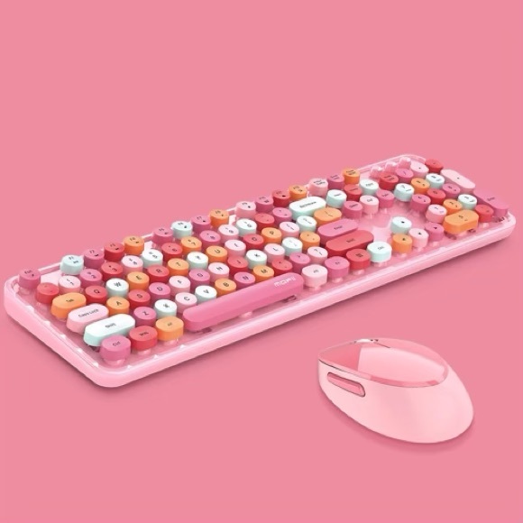 Cute 3 in 1 Wireless Keyboard & Mouse Combos 2.4G - Picture 2 of 12